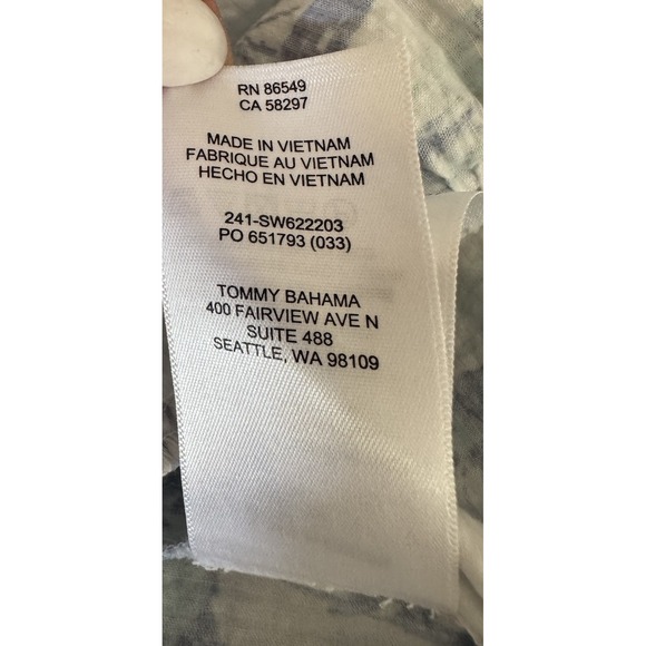 Tommy Bahama Nova Wave Beach Days Dress XS/TP Seersucker Cotton Vacation $178 - Picture 16 of 16